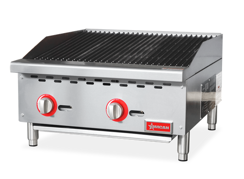 Omcan - 24" Radiant Gas Charbroiler w/ 2 Burners - 47377