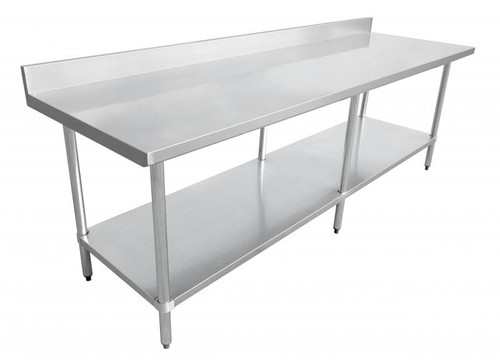 Omcan - 30" x 96" Stainless Steel Work Table w/ Backsplash - 22092