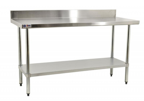 Omcan - Elite Series 30" X 60" Stainless Steel Worktable w/ 4" Backsplash - 23804