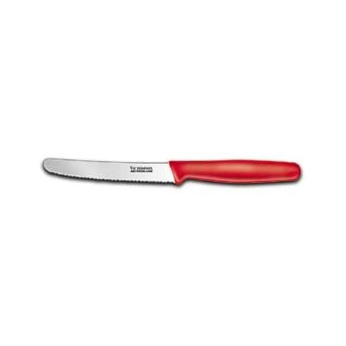Victorinox - 4.5" Round Tip Steak Knife with Red Nylon Handle - 40504