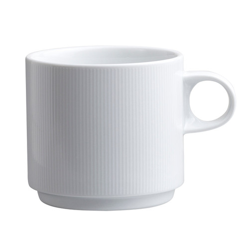 Royal Porcelain - 12 1/2 oz. White Vortex Stack Mug (36 Per Case) - 61105ST0532