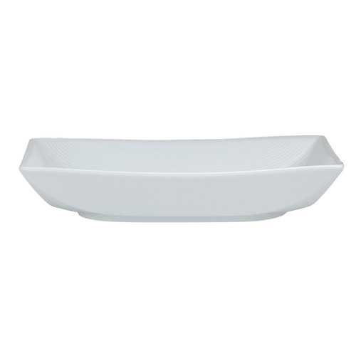 Royal Porcelain - 22 5/8 oz. White Vortex Dish Rectangle (36 Per Case) - 61105ST0513