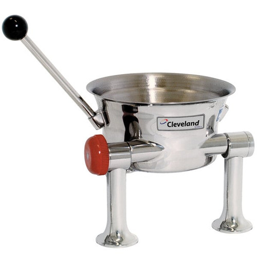 Cleveland - 0.5 Gallon Tabletop Direct Steam Right Hand Tilting Oyster Kettle - KDT1T