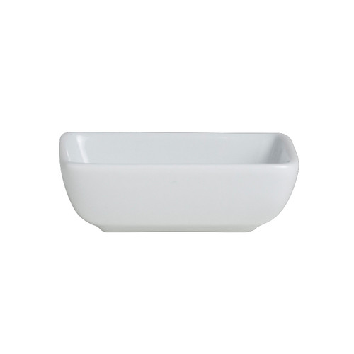 Varick - 2 Oz White Cafe Porcelain Rectangle Tray (36 Per Case) - 6900E596