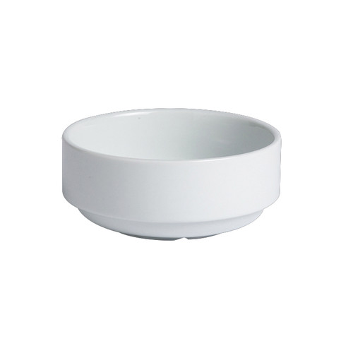 Varick - 12 Oz White Cafe Porcelain Stack Soup (12 Per Case) - 6900E556