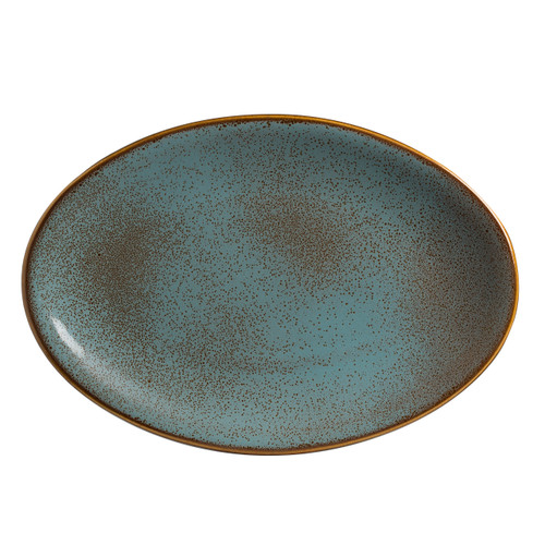 Anfora - 13 1/2 In X 9 In Blue Alma Platter Oval (6 Per Case) - A320P128