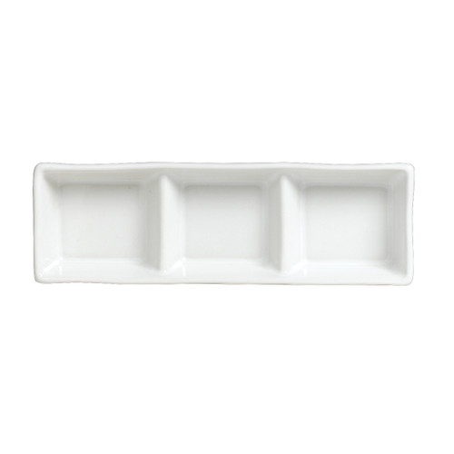 Anfora - 3 Compartment Dish Polar White Bowls (12 Per Case) - A400P075