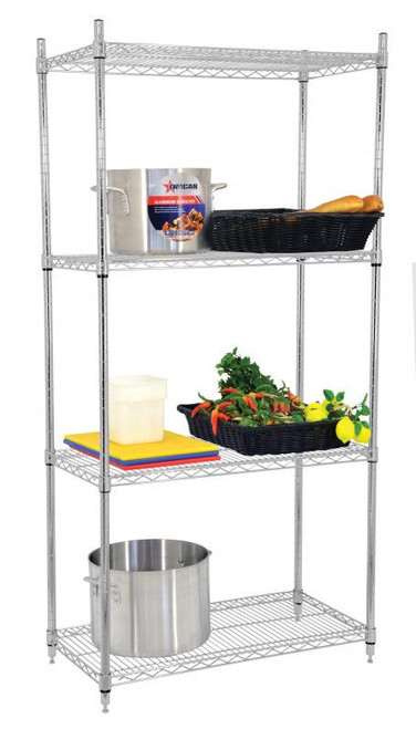 Omcan - 18" x 60" x 72" Chrome Shelving Kit - 45166