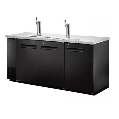 EFI Sales - 90" Black Back Bar Direct Draw Cooler w/ 4 Taps - CBBDD4-90CC