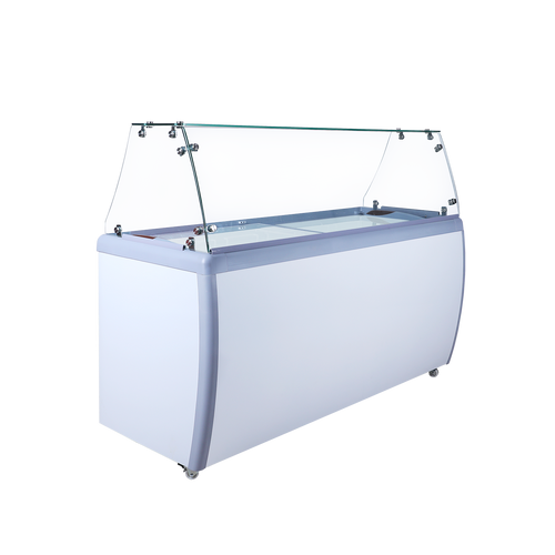 EFI Sales - 71" White Ice Cream Dipping Display Freezer - FICD-71