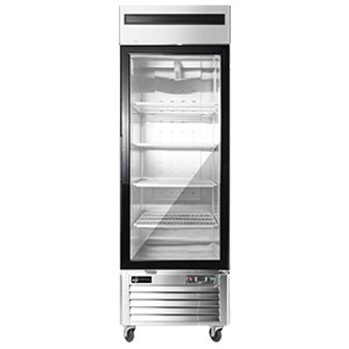 EFI Sales - 27" Stainless Steel Refrigerator w/ 1 Left-Hand Glass Door - C1-27GDSVC-L