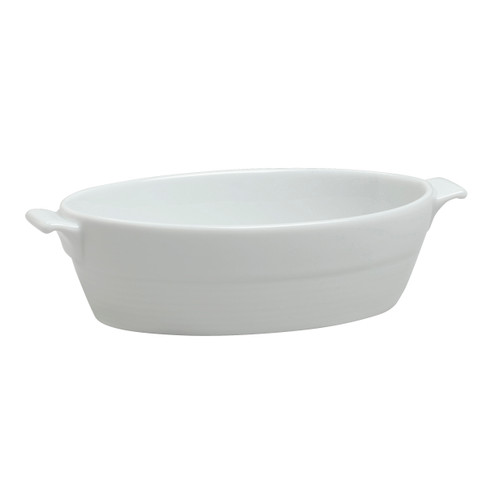 Rene Ozorio - 7 1/2 Oz White Aura Large Oval Bowl (24 Per Case) - 6300P126