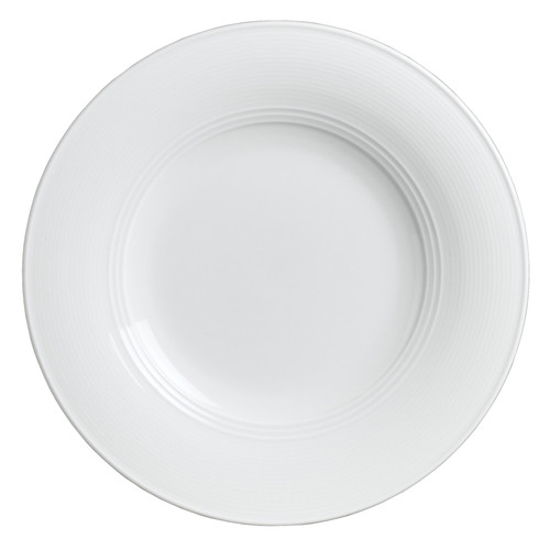 Rene Ozorio - 12 In 6 3/4 In White Aura Mid Rim Plate (6 Per Case) - 6300P007