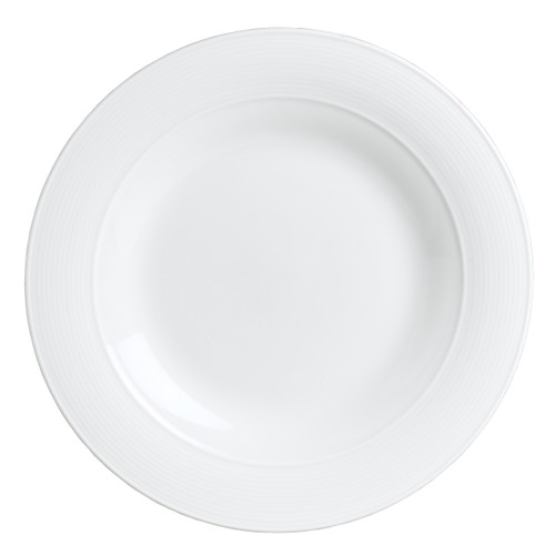 Rene Ozorio - 9 1/2 In White Aura Mid Rim Plate (24 Per Case) - 6300P011