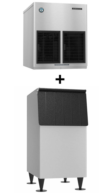 Hoshizaki - 890 lb Slim-Line 22" Air Cooled Cubelet Ice Machine With 300 lb Storage Bin - FD-1002MAJ-C+B-300SF