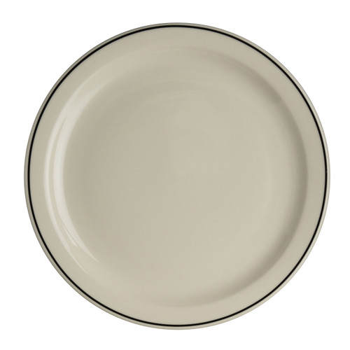 Homer Laughlin - 10 1/2 In Black Line Narrow Rim Plate  (12 Per Case) - HL2171743