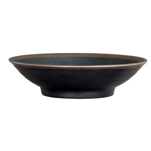 Delfin - 9 3/4 In X 2 1/2 In Black Greystone Large Bowl (24 Per Case) - 7199TM022