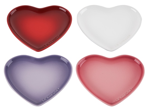Le Creuset - 17cm Set of 4 Heart Plates