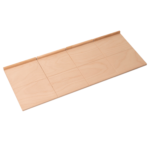 Omcan - 31.5" x 12" x 0.5" Beech Plywood Serving Board w/ 8 Cutting Sections - 81227