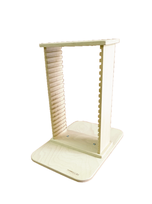 Omcan - 20 Slot Beech Plywood Rack for Serving Boards - 81229