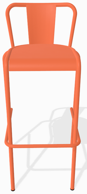 BUM - Adico Set of 4 Orange Bar Stools - B-ADC-786B-2012
