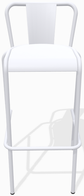 BUM - Adico Set of 4 White Bar Stools - B-ADC-786B-1310