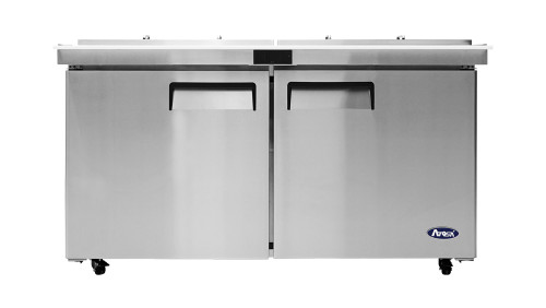 Atosa - 60" Refrigerated Mega Top Sandwich Prep Table With Night Cover - MSF8307GR-NTCV