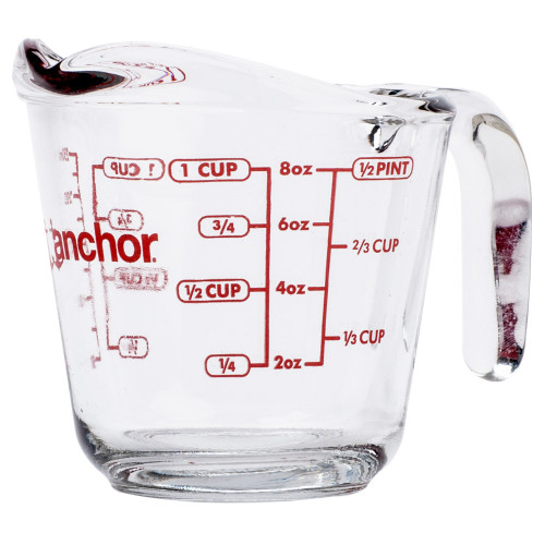 Anchor Hocking - 1 Cup (.2L) Glass Measuring Cup - 55175OL