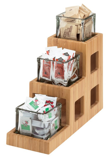 Cal Mil - 5" Bamboo Display W/ Jars - 1486
