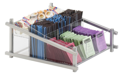 Cal Mil - 13" One by One Silver Condiment Organizer - 114874