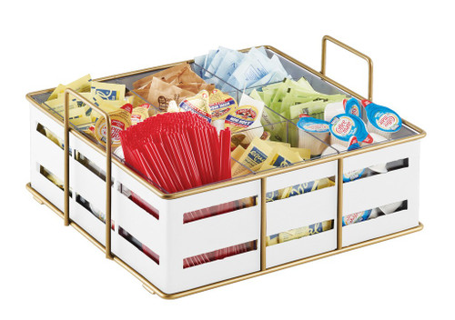Cal Mil - 11.75" Empire White 9 Section Condiment Organizer - 2209315