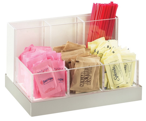 Cal Mil - 8.25" Luxe 6-Compartment Condiment & Stir Stick Organizer - 301355