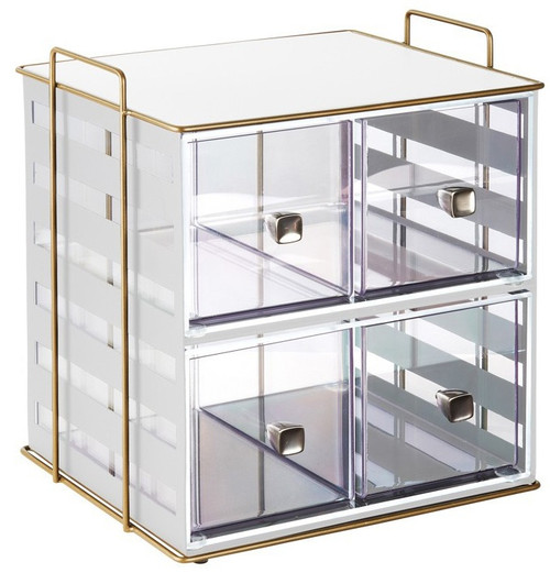 Cal Mil - 13" Empire White 4-Drawer Bread Display Case - 2208815