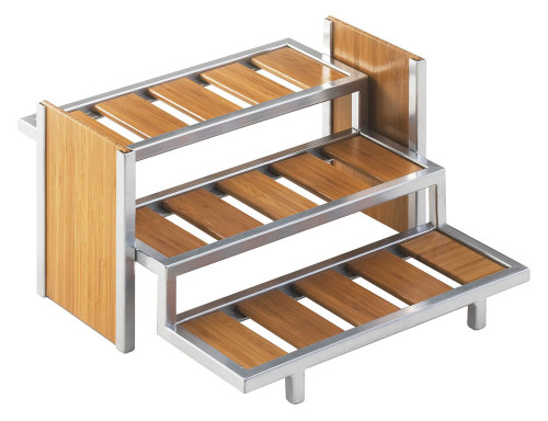 Cal Mil - 14" Bamboo 3 Tier Condiment Display - 1474