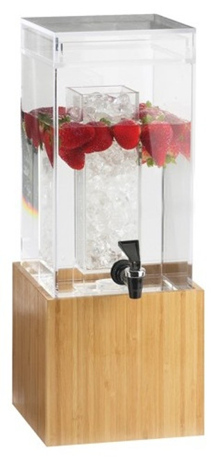 Cal Mil - 1.5 Gallon Westport Bamboo Beverage Dispenser W/ Ice Chamber & Base - 1527160