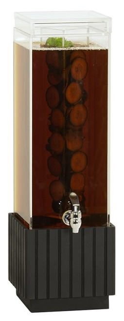 Cal Mil - 3 Gallon Brooklyn Square Beverage Dispenser W/ Infusion Chamber & Base - 237903INF13
