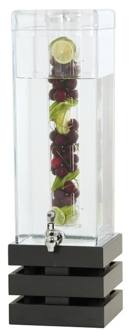 Cal Mil - 3 Gallon Midnight Crate Beverage Dispenser W/ Infusion Chamber & Base - 33013INF96
