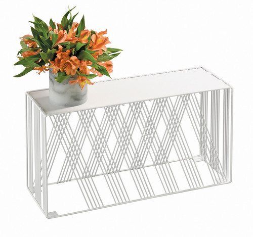 Cal Mil - 7" x 20.2" x 11" Portland White Rectangular Riser - 41031115
