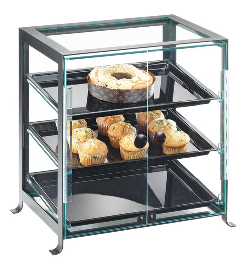 Cal Mil - 17.25" Soho 3 Tier Display Case W/ Rear Door - 157413