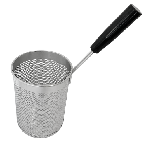 Omcan - 1/6 Size Round Basket Pasta Cooker w/ Handle - 49151