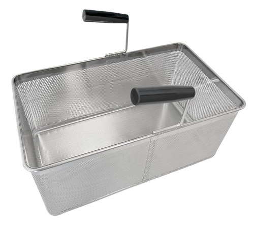 Omcan - Full Size Rectangular Basket Pasta Cooker w/ 2 Handles - 49149