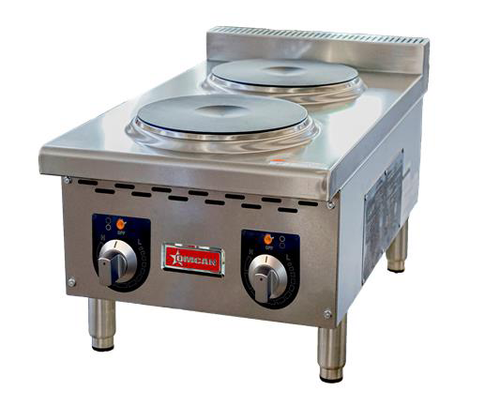 Omcan - 2-Burner Countertop Electric Hot Plate - 48556