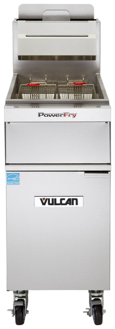 Vulcan - VK Series 50 lb PowerFry5 Liquid Propane Floor Fryer w/ Analog Controls - 1VK45A