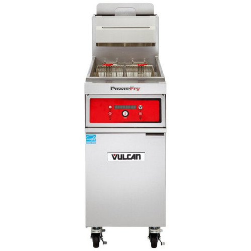 Vulcan - VK Series 90 lb PowerFry5 Liquid Propane Floor Fryer w/ Digital Controls - 1VK85D
