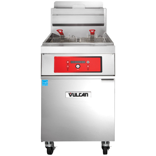 Vulcan - TR Series 90 lb PowerFry3 Liquid Propane Floor Fryer w/ Digital Controls - 1TR85D