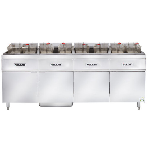 Vulcan - ER Series 200 lb Electric Floor Fryer w/ Analog Controls, 4 Tanks, KleenScreen Filtration & 208V - 4ER50AF-1