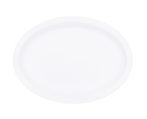 Elite Global Solutions - Simplicity 13.25" x 9.6" White Oval Platters (12 Per Case) - B913OV-W