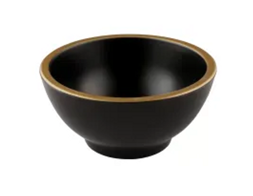 Elite Global Solutions - Kobe 20 oz Round Bowl W/ Gold Rim Decal (6 Per Case) - B245060-GLDB