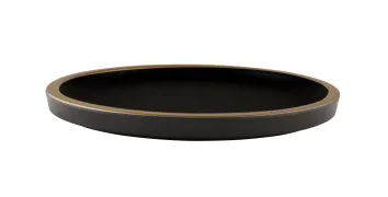 Elite Global Solutions - Kobe 8.25" Round Bowl Lid W/ Gold Rim Decal (6 Per Case) - B246080-GLDB