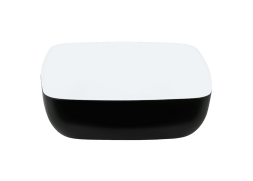 Elite Global Solutions - Infinity 31 oz Black/White Square Bowl (6 Per Case) - B267065-BW
